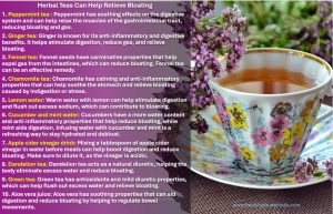 Herbal Teas For Bloating Relief