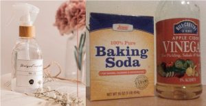 Vinegar-baking soda cleaning mix