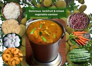 Jackfruit mixed veg sambar recipe