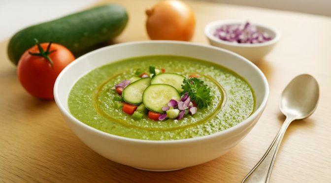 Zucchini Cucumber Tomato Soup