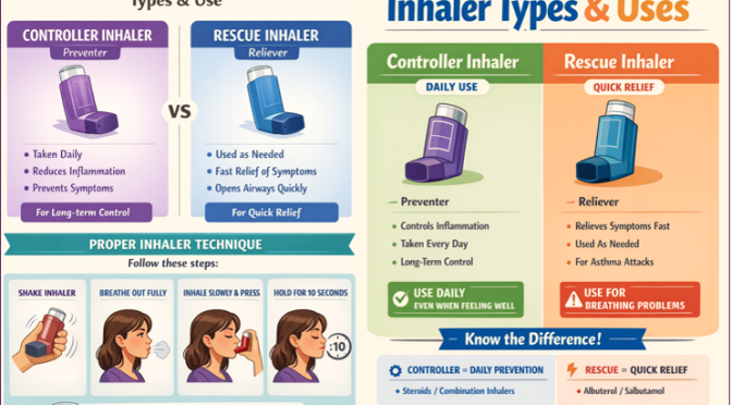 Difference Between Controller and Rescue Inhalers