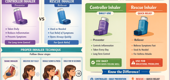 Difference Between Controller and Rescue Inhalers