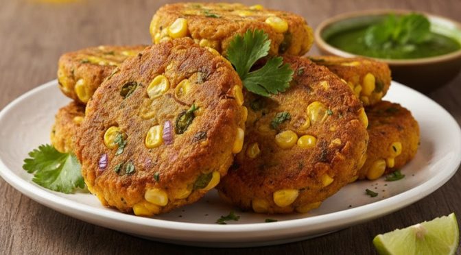Crunchy corn tikki recipe