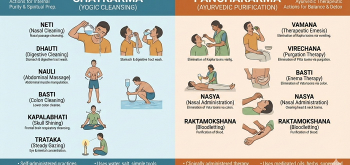 Differences Between Shatkarma And Panchakarma